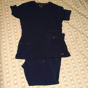 Navy smitten scrubs